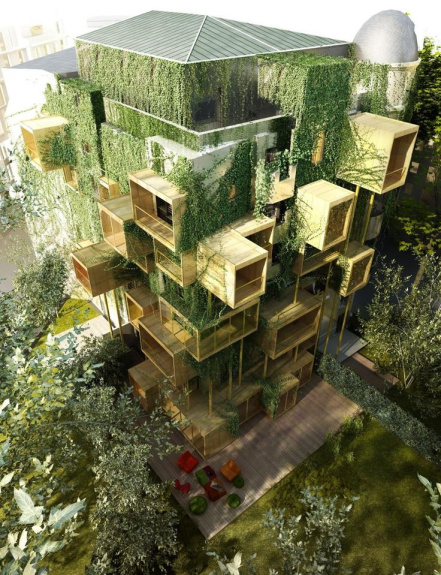 Stephane Malka Architects Plug In Eco-Friendly Extensions Onto A Building Façade In Paris, Part 2.jpg