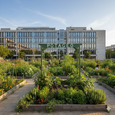 Image d'illustration pour : Rénovation du Potagéo ( potager en face du batiment D)